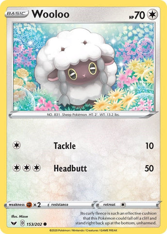 Image for Wooloo (153) (153/202) (SWSH01: Sword & Shield Base Set) - Pokemon