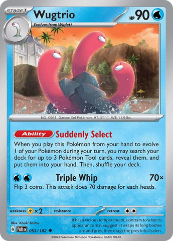 Image for Wugtrio (053/182) (SV04: Paradox Rift) - Pokemon
