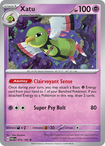 Image for Xatu (072/182) (SV04: Paradox Rift) - Pokemon