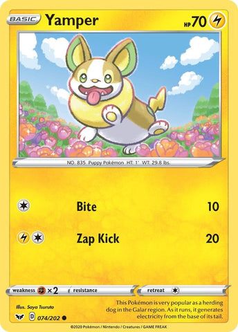 Image for Yamper (074) (074/202) (SWSH01: Sword & Shield Base Set) - Pokemon