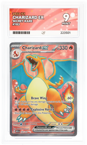 CHARIZARD EX - SECRET RARE - 151 - ACE 9 ACE Grading