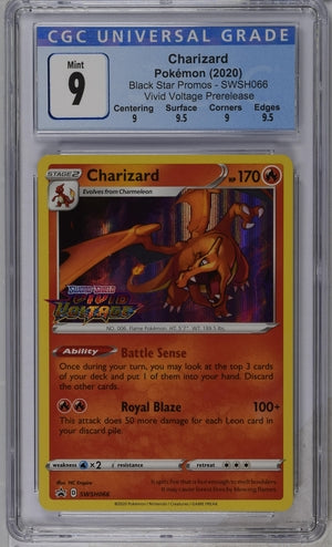 Charizard - Vivid Voltage Prerelease - CGC 9 Pokemon Single
