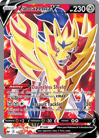 Image for Zamazenta V (Full Art) (196/202) (SWSH01: Sword & Shield Base Set) - Pokemon