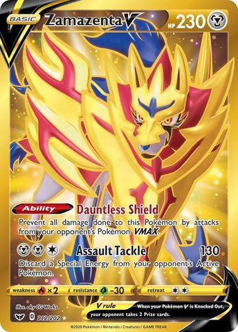 Image for Zamazenta V (Secret) (212/202) (SWSH01: Sword & Shield Base Set) - Pokemon