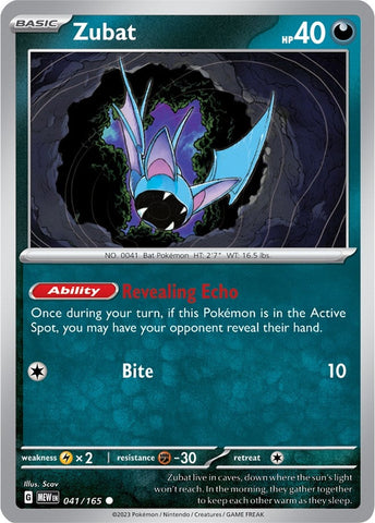 Image for Zubat (041/165) (SV: Scarlet & Violet 151) - Pokemon