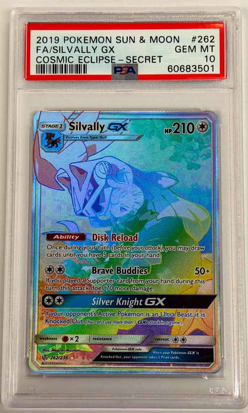 SILVALLY GX - COSMIC ECLIPSE - SECRET - PSA 10