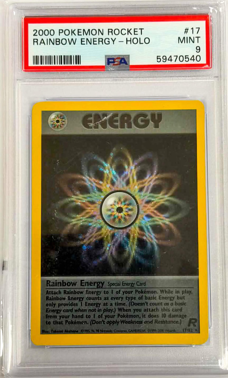RAINBOW ENERGY - HOLO - ROCKET - PSA 9