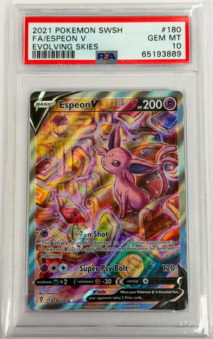 ESPEON V - EVOLVING SKIES - ALT ART - PSA 10 POKEMON Single