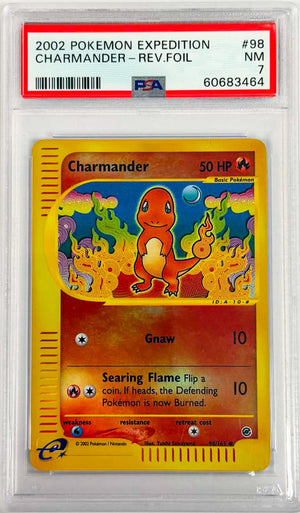 CHARMANDER - REVERSE HOLO - EXPEDITION - PSA 7