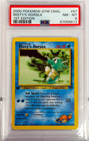 MISTY'S HORSEA - 1ST EDITION - GYM CHALLENGE - PSA 8 POKEMON Single