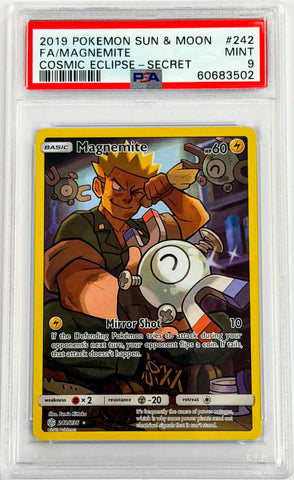 MAGNEMITE - COSMIC ECLIPSE - SECRET - PSA 9 POKEMON Single
