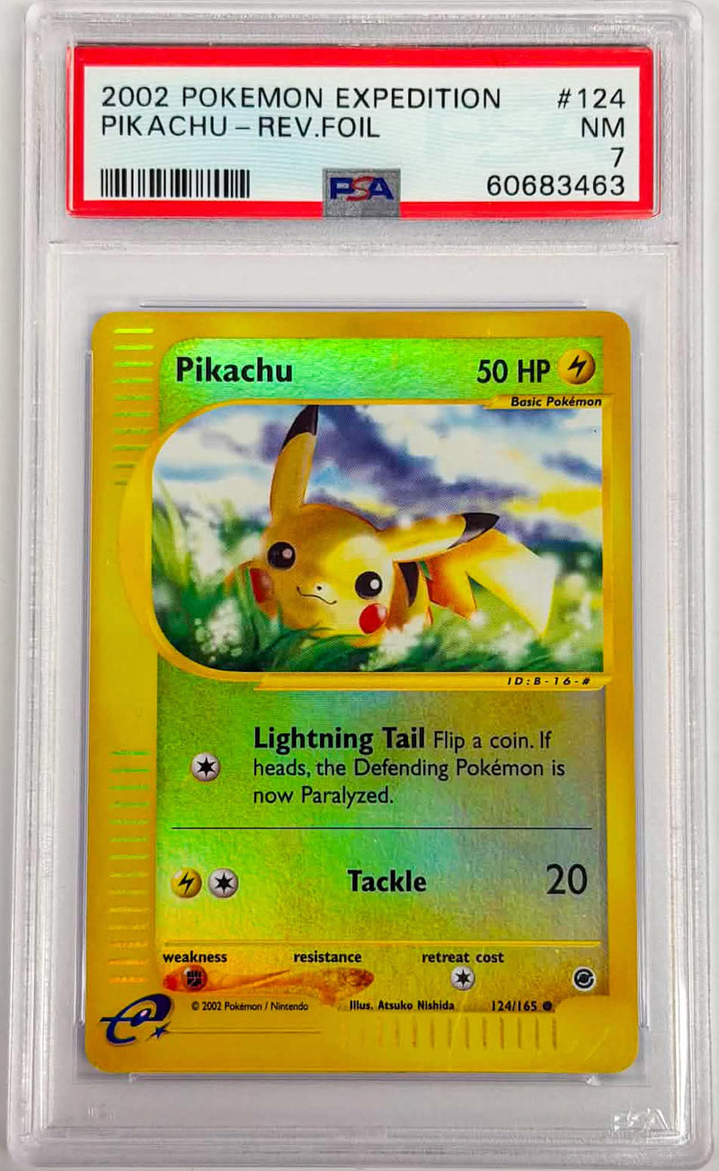 PIKACHU - REVERSE HOLO - EXPEDITION - PSA 7 POKEMON Single