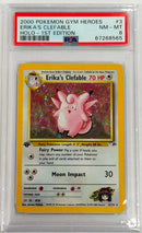 ERIKA'S CLEFABLE -  HOLO - 1ST EDITION - GYM HEROES - PSA 8