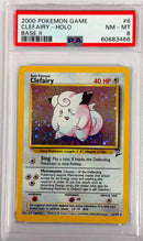 CLEFAIRY - HOLO - BASE 2 - PSA 8 POKEMON Single