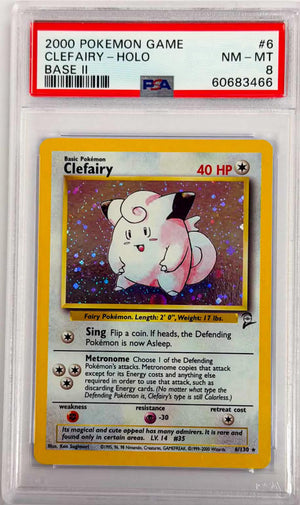 CLEFAIRY - HOLO - BASE 2 - PSA 8