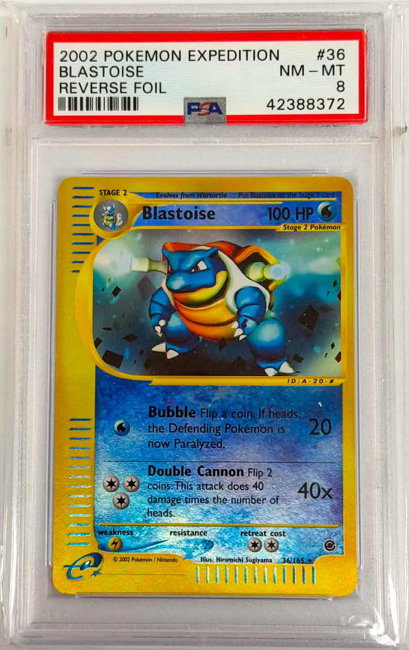 BLASTOISE - REVERSE HOLO - EXPEDITION - PSA 8 POKEMON Single