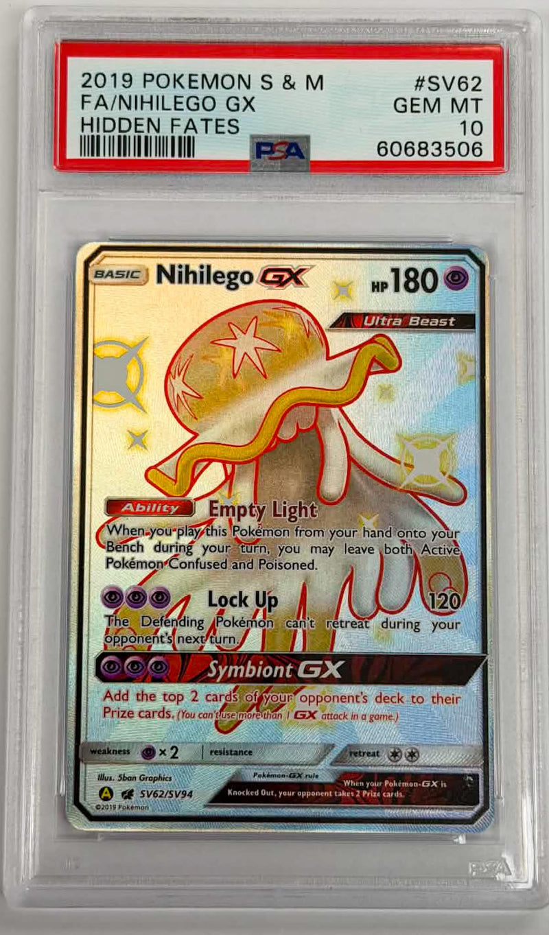 NIHILEGO GX - HIDDEN FATES- SHINY VAULT - PSA 10