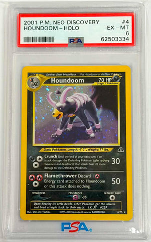 HOUNDOOM - HOLO - NEO DISCOVERY - PSA 6 POKEMON Single